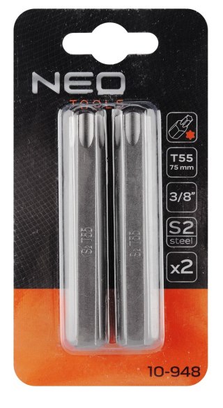 Końcówka Torx T55 x 75 mm, S2, 2 szt.