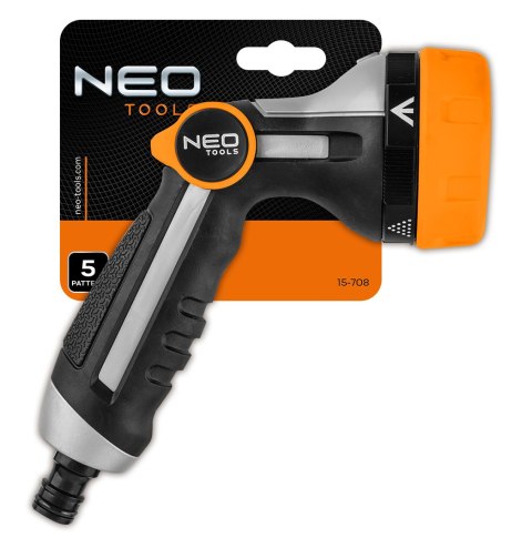 Zraszacz wielofunkcyjny, 5 funkcji, z płynną regulacją, metalowa tarcza Zraszacz wielofunkcyjny, 5 funkcji, z płynną regulacją, metalowa tarcza