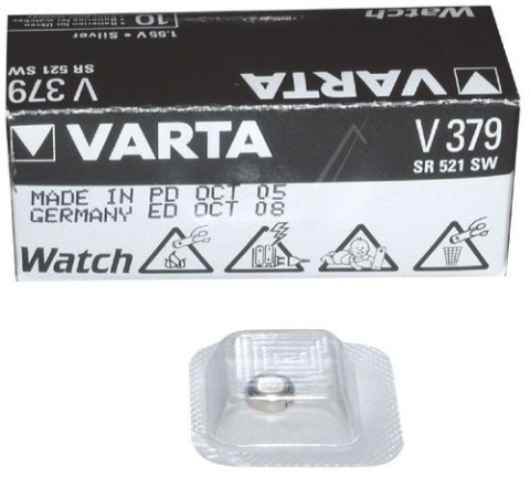 1x bateria AG0 V379 379 LR521 SR521 1,5V Varta 1x bateria AG0 V379 379 LR521 SR521 1,5V Varta