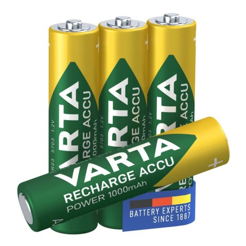 4x akumulator R-03 R03 AAA 1000mAh Varta Ready2use