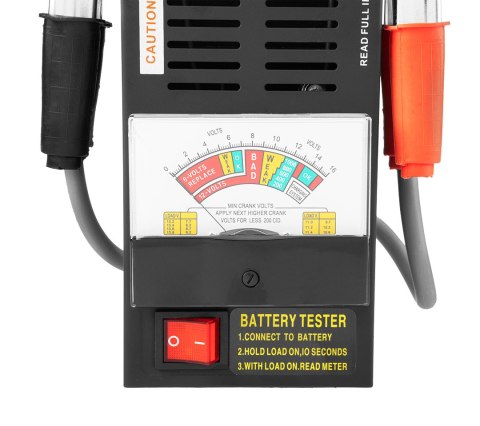 Tester akumulatorów 100 A, 6/12 V - analogowy Tester akumulatorów 100 A, 6/12 V - analogowy