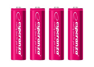 EZA104R Akumulatorki Ni-Mh AA 2000mAh 4 sztuki czerwone Esperanza