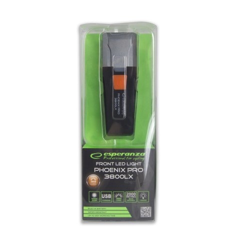 EOT063 Esperanza profesjonalna lampka rowerowa led na przód phoenix pro 3800 lx