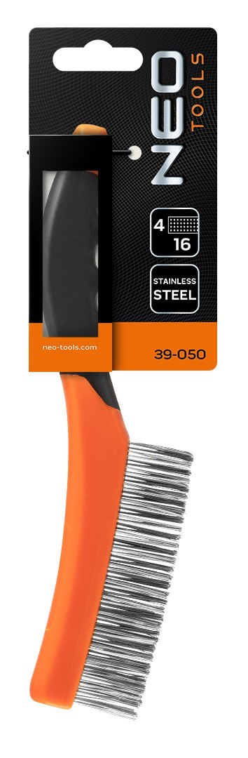 Szczotka druciana, drut nierdzewny, 4x16 rzędów