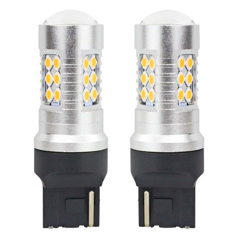 Żarówki led canbus 3030 24smd t20 wy21w pomarańczowa amber 12v 24v amio-02393 Żarówki led canbus 3030 24smd t20 wy21w pomarańczowa amber 12v 24v amio-02393