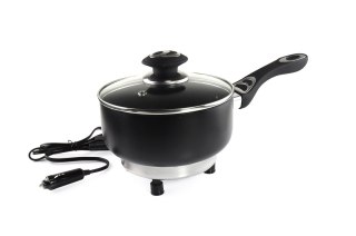 Rondel garnek elektryczny z pokrywką do samochodu 18 cm x 8 cm 150w 12v amio-02534