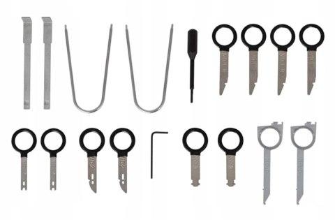 Ściągacze klucze do radia z stali ocynkowanej 20 szt. amio-02515 Ściągacze klucze do radia z stali ocynkowanej 20 szt. amio-02515