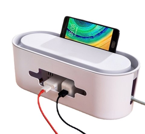 AG381F Organizer na kable listwy biały