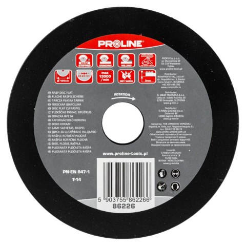 Tarcza płaska tarnik średnie zęby typ a 125mm proline Tarcza płaska tarnik średnie zęby typ a 125mm proline