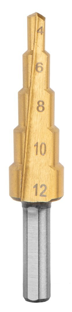 Wiertła stopniowe, rozwiertaki, frezowiertła, pogłębiacz, zestaw 7 szt. Wiertła stopniowe, rozwiertaki, frezowiertła, pogłębiacz, zestaw 7 szt.