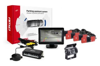 Zestaw czujników parkowania tft01 4,3" z kamerą hd-501-ir 4 sensory czarne wewnętrzne