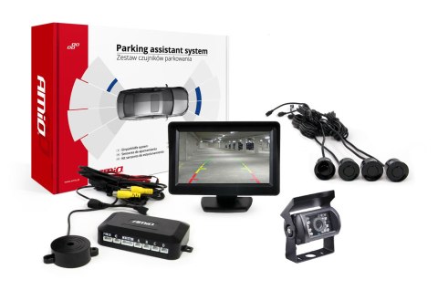 Zestaw czujników parkowania tft01 4,3" z kamerą hd-501-ir 4 sensory czarne Zestaw czujników parkowania tft01 4,3" z kamerą hd-501-ir 4 sensory czarne