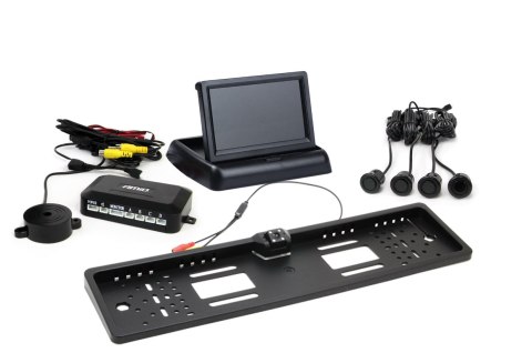 Zestaw czujników parkowania tft02 4,3" z kamerą hd-402-led 4 sensory czarne "gold"