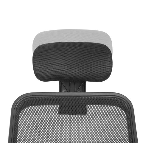 Siatkowe ergonomiczne krzesło biurowe Ergo Office, z wysokim oparciem, regulowany zagłówek, max 150kg, ER-413