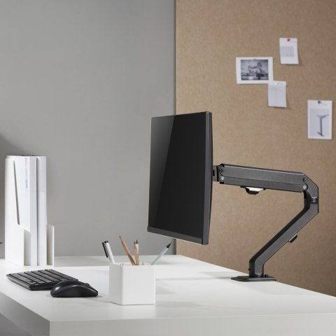 Uchwyt biurkowy do monitora uniwersalny Maclean, sprężyna gazowa 17"-27" 2-7kg, VESA 75x75,100x100, MC-906