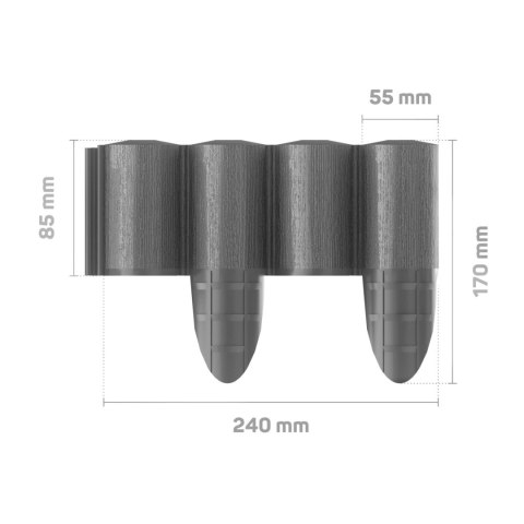 Palisada ogrodowa Cellfast Eco grafitowa