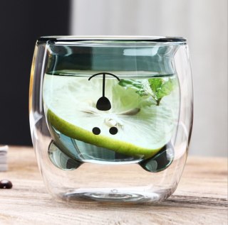 AG734 Szklanka miś termiczna kubek 260ml