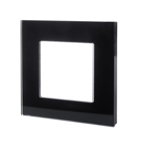 Szklana ramka Maclean, pojedyncza, czarna, 86x86mm, MCE730B Szklana ramka Maclean, pojedyncza, czarna, 86x86mm, MCE730B