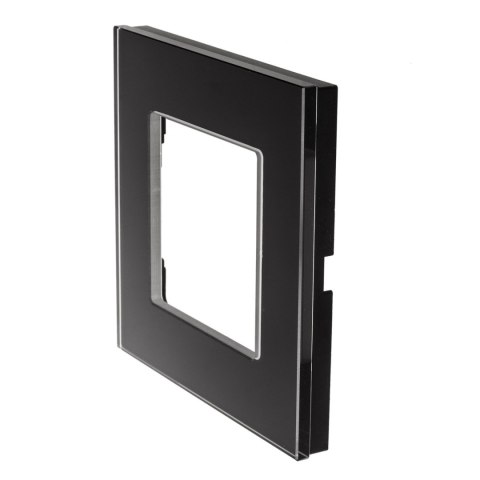 Szklana ramka Maclean, pojedyncza, czarna, 86x86mm, MCE730B Szklana ramka Maclean, pojedyncza, czarna, 86x86mm, MCE730B