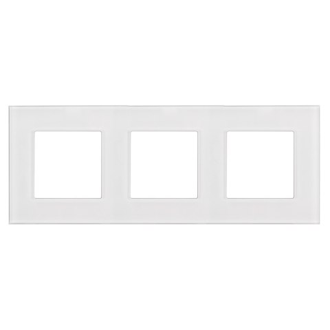 Szklana ramka Maclean, potrójna, biała, 228x86mm, MCE731W Szklana ramka Maclean, potrójna, biała, 228x86mm, MCE731W
