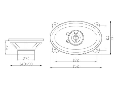 0960# Głośnik blow wh-4616 4x6" 2way komplet samochodowy