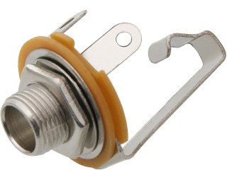 2185# Gniazdo jack 6.3 mn montażowe metal