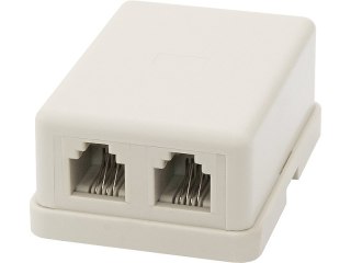 2258# Gniazdo telefoniczne 2x6p4c (puszka podwójna)