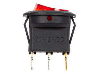 3904# Przełącznik podświetlany okrągły 12v czerwony