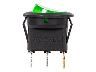 3909# Przełącznik podświetlany okrągły 12v zielony