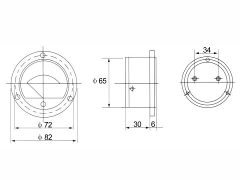 51-110# Miernik analogowy voltomierz okrągły 10v
