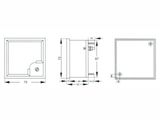 51-330# Miernik analogowy voltomierz kwadrat duży 300v