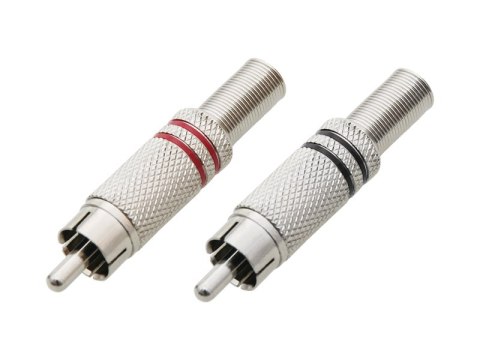 1031# Wtyk rca metal (czarny+czerwony)