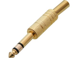 1196# Wtyk jack 6,3 st złoty