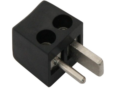 1202# Wtyk głośnikowy kątowy skręcany czarny 1202# Wtyk głośnikowy kątowy skręcany czarny