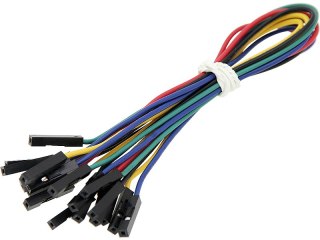 6642# Zestaw kabli żeńskie 10sztuk długość 20cm kolor