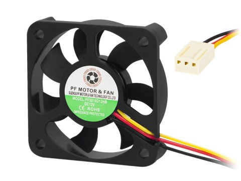 85-501# Wentylator 50x10 12v 5010d12 kulkowy 85-501# Wentylator 50x10 12v 5010d12 kulkowy