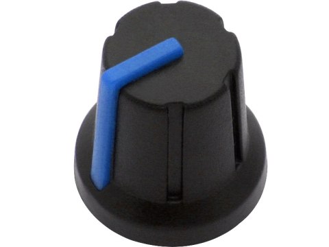 8653# Gałka pot n-1 oś 6mm niebieska 16mm