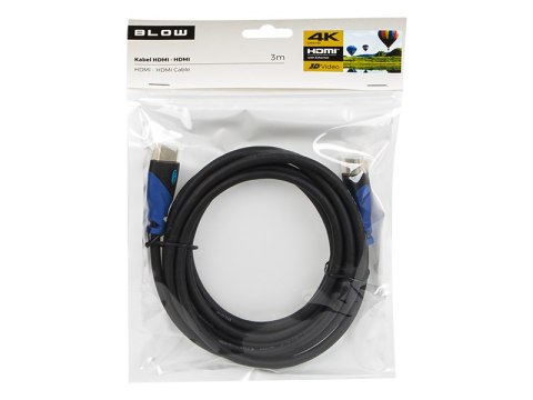 92-638# Przyłącze hdmi-hdmi blue proste 3m 4k