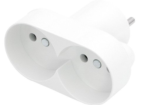 9754# Rozgałęźnik r-260 2-gniazda bez uziemienia okrągłe