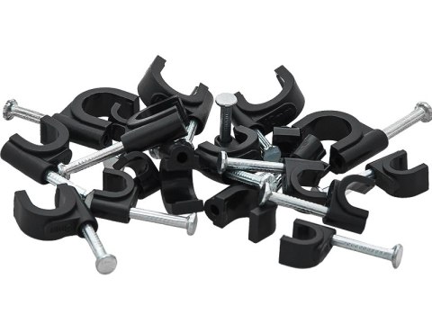 42-016# Uchwyt kabla 10mm czarny okrągły