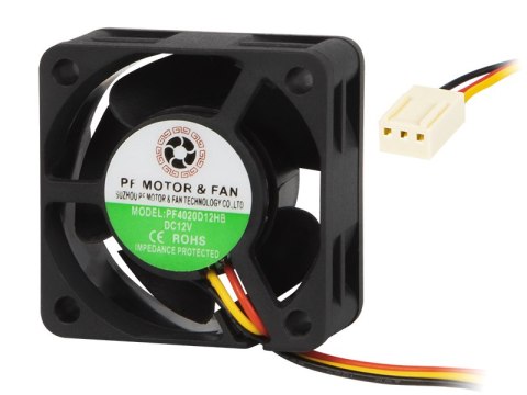 85-413# Wentylator 40x20mm 12v kulkowy 3-przewodowy