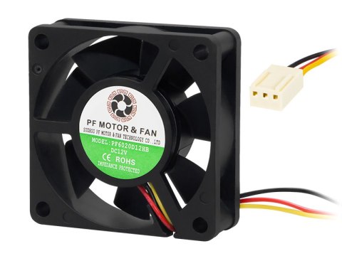 85-624# Wentylator 60x20mm 12v kulkowy 3-przewodowy