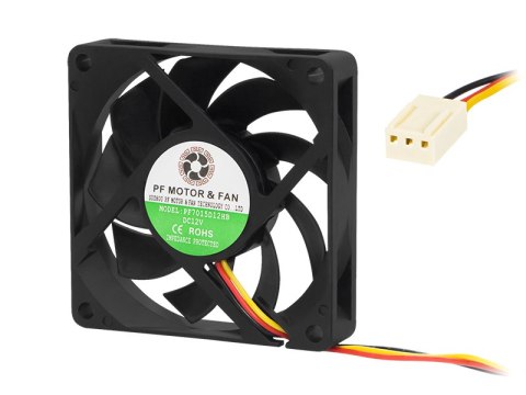 85-701# Wentylator 70x15mm 12v kulkowy 3-przewodowy 85-701# Wentylator 70x15mm 12v kulkowy 3-przewodowy