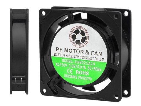 85-810# Wentylator 80x25mm 230v ślizgowy terminal