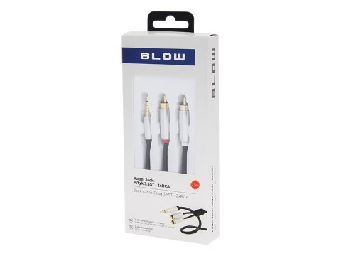 91-291# Przyłącze wtyk 3,5st-2xrca 2,5m metal