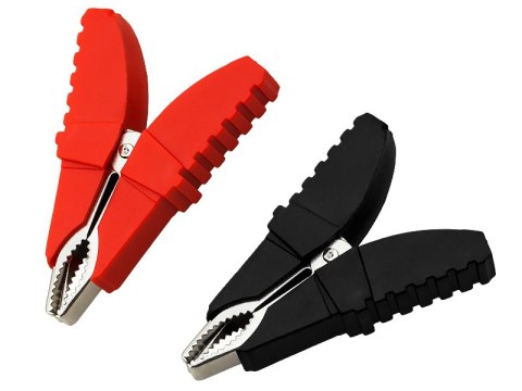 96-706# Krokodylek 30a gruby czarny/czerwony