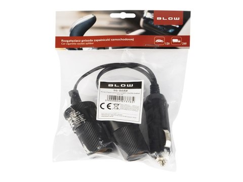 96-868# Rozgałęźnik zapalniczki samochodowej 1xwtyk/2xgniazdo+kabel cs-25