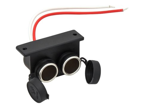 97-876# Gniazdo zapalniczki samochodowej 2xhermetyczna12/24v montaż na płaskiej powierzchni 97-876# Gniazdo zapalniczki samochodowej 2xhermetyczna12/24v montaż na płaskiej powierzchni