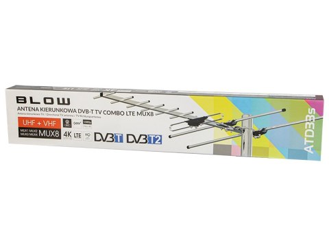 21-043# Antena dvb-t atd33s vhf/uhf mux8 kierunkowa pasywna