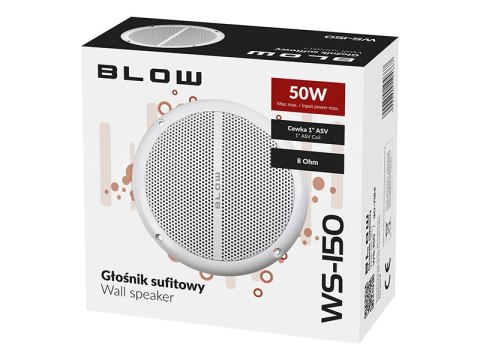30-712# Głośnik sufitowy ws-150 135mm 50w/8ohm biały